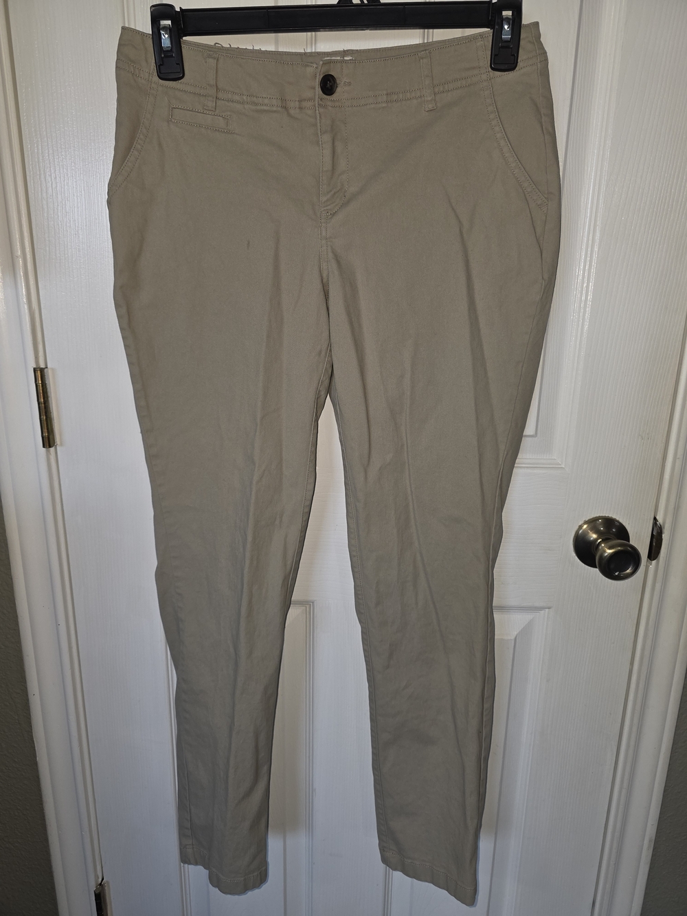 AnyBody Straight Leg Pants in Tan